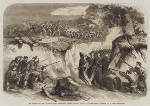 ヴォルトゥルノの戦い、ナポリの軍隊が渓谷を通過 作： Thomas Nast